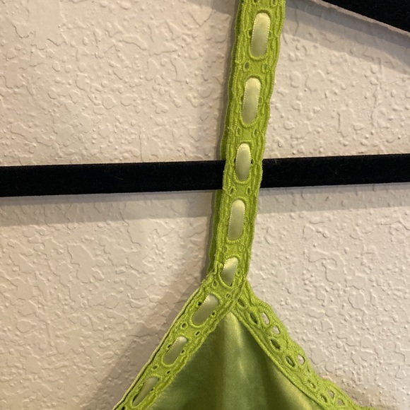 Pacsun green silk crop top - Picture 4 of 5